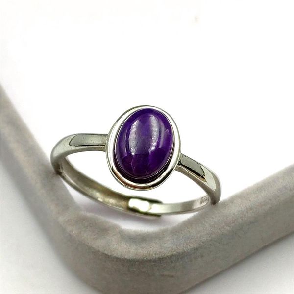 natural purple sugilite gemstone for woman lady adjustable ring 9x7mm stone 925 sterling silver luxury jewelry, Golden;silver
natural purple sugilite gemstone for woman lady adjustable ring 9x7mm stone 925 sterling silver luxury jewelry, Golden;silver