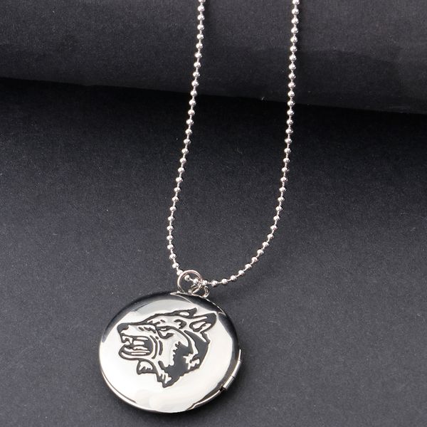 wolf head amulet charms round tag pendant p frame locket memorial men women necklace, Silver
wolf head amulet charms round tag pendant p frame locket memorial men women necklace, Silver