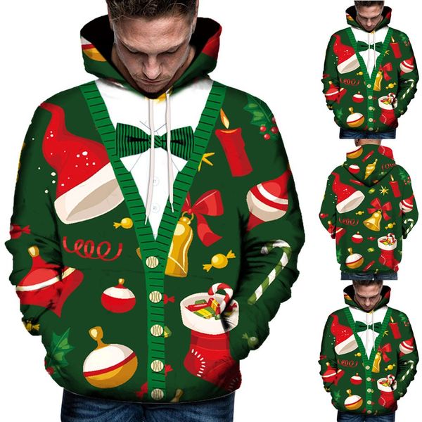 christmas couple's long sleeve 3d santa funny printed hooded swearshirts festival hoody streetwear pullover suéter masculino#3, Black
christmas couple's long sleeve 3d santa funny printed hooded swearshirts festival hoody streetwear pullover suéter masculino#3, Black