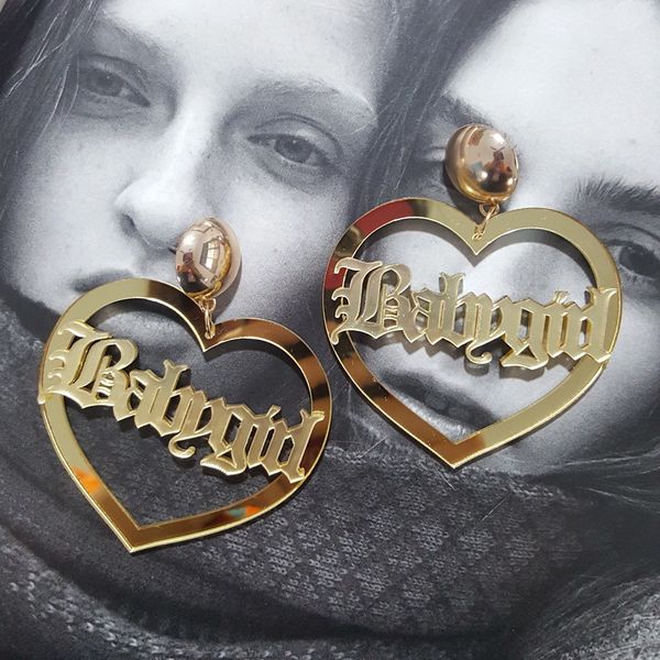 european and american exaggerated acrylic mirror popular brand english alphabetic symbol heart-shaped earrings ear stud, Silver
european and american exaggerated acrylic mirror popular brand english alphabetic symbol heart-shaped earrings ear stud, Silver