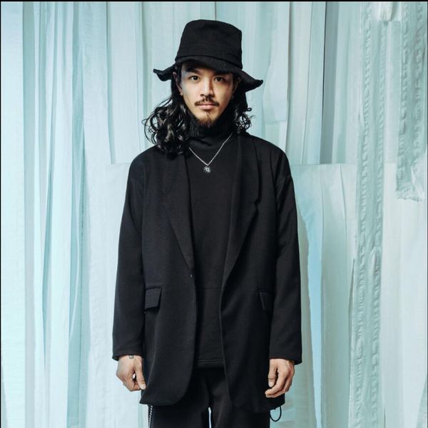 original men's loose one button casual black long sleeve suit hair stylist personality tide blazers jackets singer clothing, White;black
original men's loose one button casual black long sleeve suit hair stylist personality tide blazers jackets singer clothing, White;black