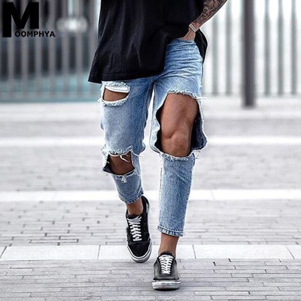 moomphya 2020 new distressed big holes skinny jeans men streetwear hip hop mens ripped jeans denim pants stylish men blue
moomphya 2020 new distressed big holes skinny jeans men streetwear hip hop mens ripped jeans denim pants stylish men blue