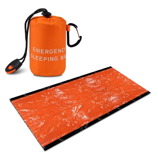 emergency sleeping bag, large thermal mylar foil space blanket heat sheets for outdoor, hiking, survival, marathons or first aid
emergency sleeping bag, large thermal mylar foil space blanket heat sheets for outdoor, hiking, survival, marathons or first aid
