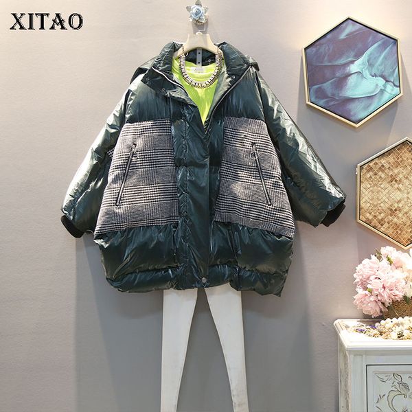 xitao large size straight thick parka women fashion new patchwork plaid pocket loose elegant 2019 winter minority parka zll4427, Black
xitao large size straight thick parka women fashion new patchwork plaid pocket loose elegant 2019 winter minority parka zll4427, Black