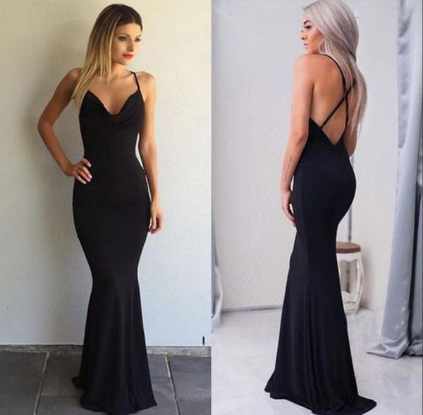 Newest Designer Simple Cheap Mermaid Prom Dresses Plunging V Neck Sexy Crisscross Backless Black Prom Dress Evening Wear
Newest Designer Simple Cheap Mermaid Prom Dresses Plunging V Neck Sexy Crisscross Backless Black Prom Dress Evening Wear
