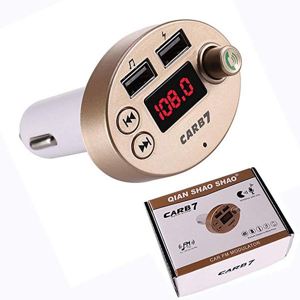 Car Kit FM Transmitters Wireless Bluetooth Handsfree Calling Mic Audio Adapter Receiver 5V/2.1A USB Quick Charge Support Flash Drive TF Card
Car Kit FM Transmitters Wireless Bluetooth Handsfree Calling Mic Audio Adapter Receiver 5V/2.1A USB Quick Charge Support Flash Drive TF Card
