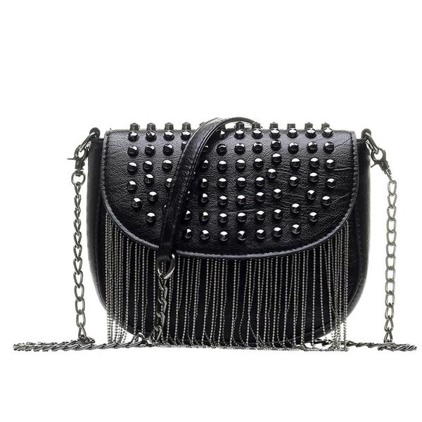 retro tassel leather women's bag 2019 fashion rivet shoulder bags casual flap messenger bag chain rivet bags luxury handbags #20 
retro tassel leather women's bag 2019 fashion rivet shoulder bags casual flap messenger bag chain rivet bags luxury handbags #20