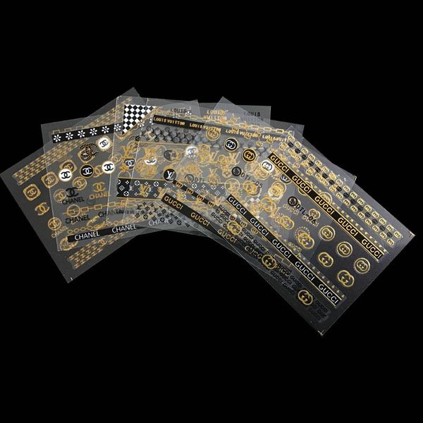 fashion 20pc gold silver nail decals stickers set for nail design brand logo3d nail art stickers for nails manicure foil decoration tool, Black
fashion 20pc gold silver nail decals stickers set for nail design brand logo3d nail art stickers for nails manicure foil decoration tool, Black