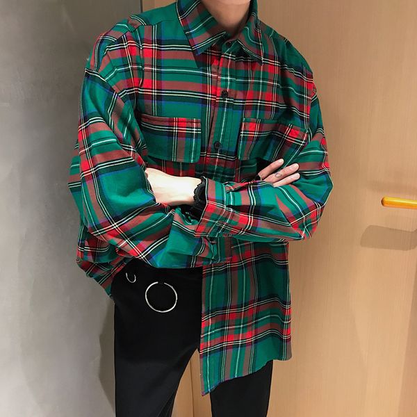 2019 spring and summer new arrivals korean couple cotton plaid casual long-sleeved men's men shirt camisa masculina best, White;black
2019 spring and summer new arrivals korean couple cotton plaid casual long-sleeved men's men shirt camisa masculina best, White;black