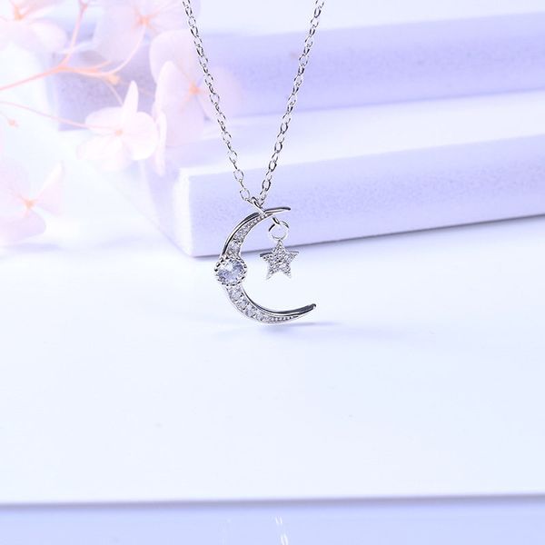 2019 korea dongdaemun clavicle chain star moon necklace female 925 silver net red with creative pendant
2019 korea dongdaemun clavicle chain star moon necklace female 925 silver net red with creative pendant