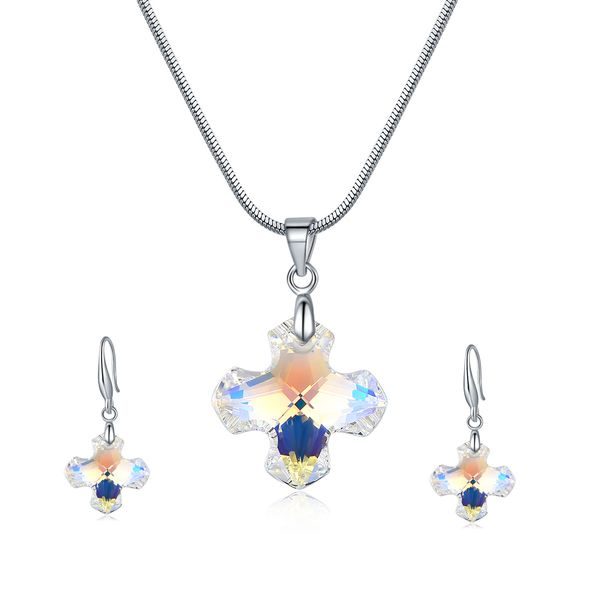 jewelry sets austrian crystal earring cross pendant necklace clavicle chain pendant necklace for women wedding party jewelry sets, Silver
jewelry sets austrian crystal earring cross pendant necklace clavicle chain pendant necklace for women wedding party jewelry sets, Silver