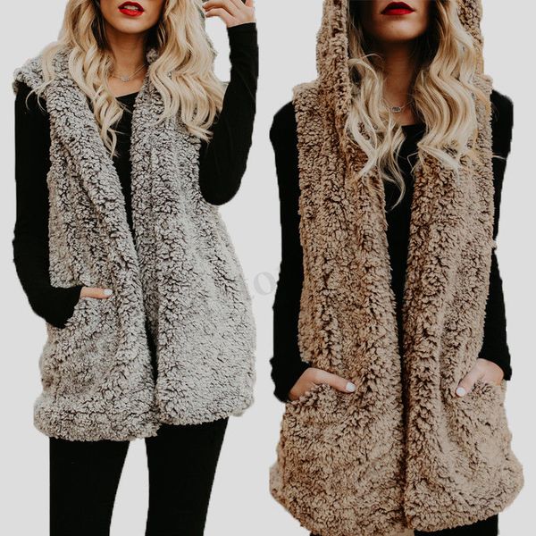 womens winter warm hooded hoodies sleeveless vest coat jacket outwear waistcoat, Tan;black
womens winter warm hooded hoodies sleeveless vest coat jacket outwear waistcoat, Tan;black