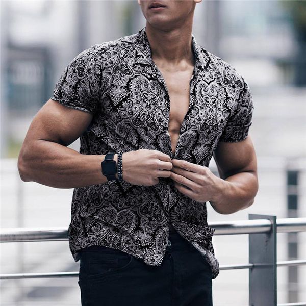 men's casual shirts social shirt daily personality turn-down collar selling street style print short sleeve round hem loose, White;black
men's casual shirts social shirt daily personality turn-down collar selling street style print short sleeve round hem loose, White;black