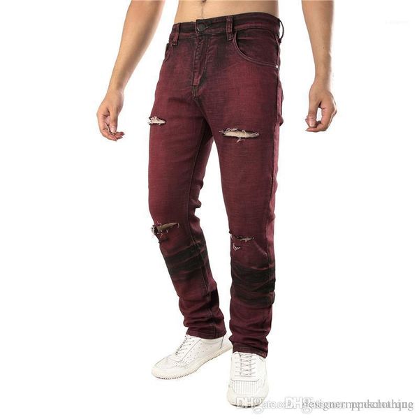 jeans fashion designer mens long pants male clothing holes red straight slim mens stretch, Blue
jeans fashion designer mens long pants male clothing holes red straight slim mens stretch, Blue