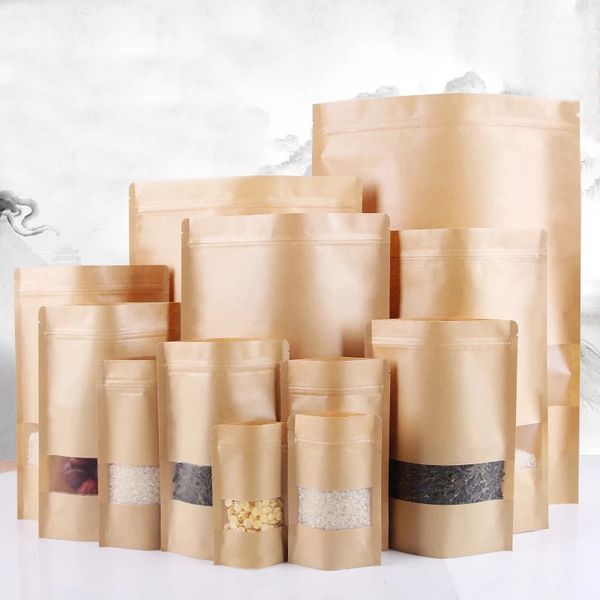 100 pcs kraft paper bag nuts zip lock self-styled kraft paper packing party wedding candies cookie packaging sealable pouch
100 pcs kraft paper bag nuts zip lock self-styled kraft paper packing party wedding candies cookie packaging sealable pouch