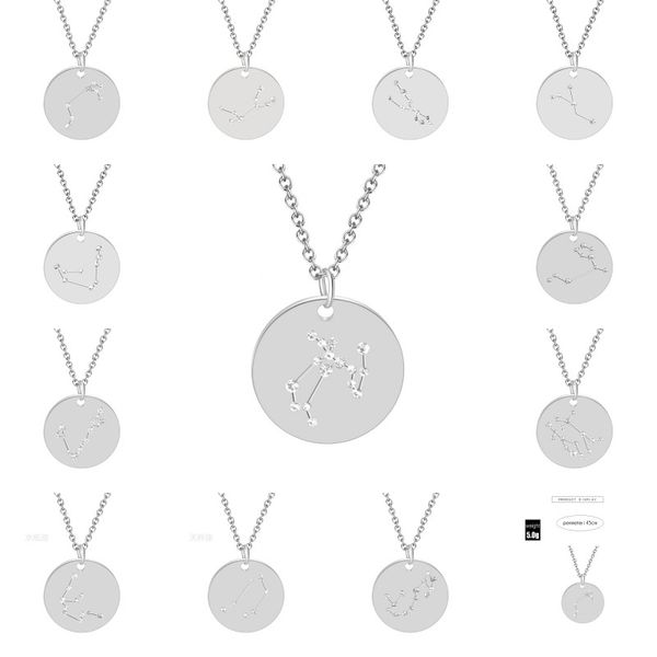 creative zodiac necklace for women fashion stainless steel necklace charm twelve constellations pendant necklace crystal jewelry, Silver
creative zodiac necklace for women fashion stainless steel necklace charm twelve constellations pendant necklace crystal jewelry, Silver