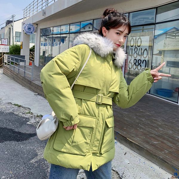 2019 new adjustable waist women winter jacket cotton padded warm thicken big fur collar ladies long coats parka womens jackets, Black
2019 new adjustable waist women winter jacket cotton padded warm thicken big fur collar ladies long coats parka womens jackets, Black
