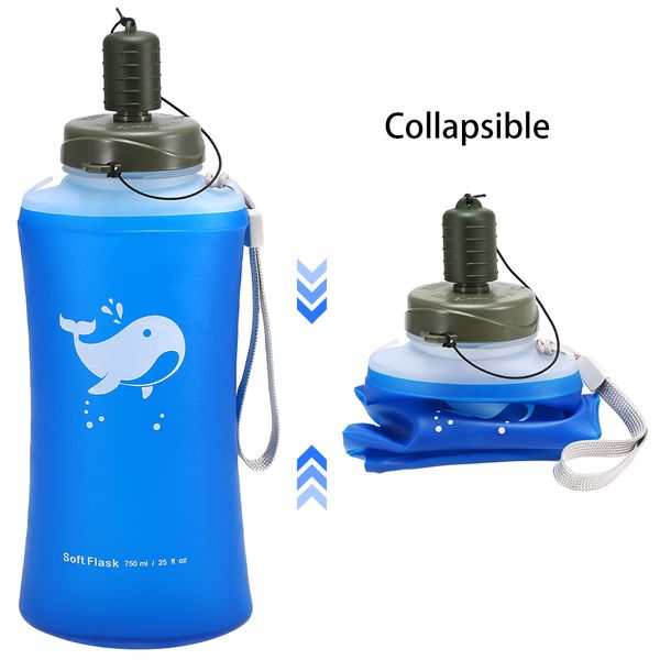 2 pack 750ml soft hydration flask ultralight tpu sports bottle outdoor camping hiking foldable water bottle
2 pack 750ml soft hydration flask ultralight tpu sports bottle outdoor camping hiking foldable water bottle