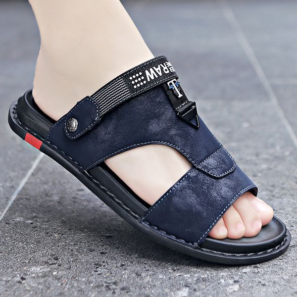 sandals summer men casual beach water shoes handmade leather retro sewing classics male footwear, Black
sandals summer men casual beach water shoes handmade leather retro sewing classics male footwear, Black