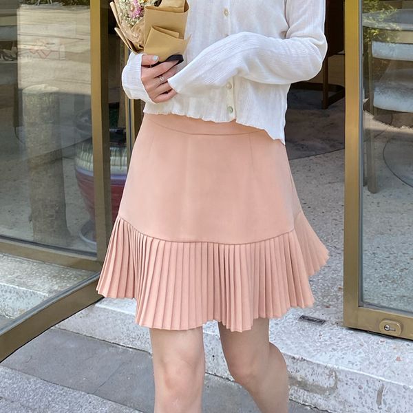 2020 girl's feelings pleated short female summer slim a word hip-covered skirt, Black
2020 girl's feelings pleated short female summer slim a word hip-covered skirt, Black