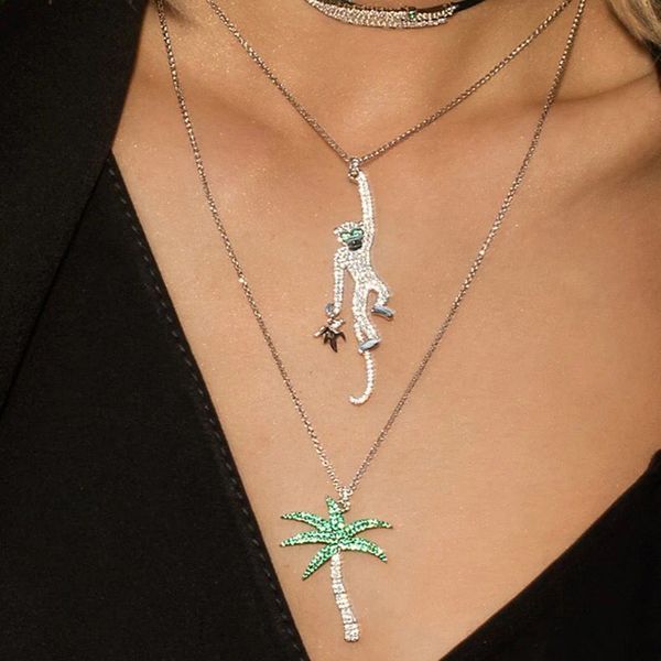 2020 qulity summer style fine coconut palm tree cz pendant necklace paved full green cubic zirconia monaco women jewelry, Silver
2020 qulity summer style fine coconut palm tree cz pendant necklace paved full green cubic zirconia monaco women jewelry, Silver