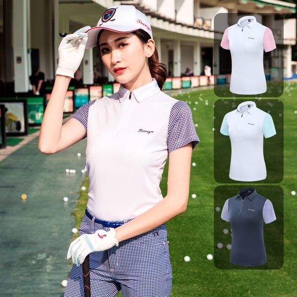 2019 plaid golf t-shirts for women summer soft short sleeve training ladies breathable underwear golf apparel d0692, Black;blue
2019 plaid golf t-shirts for women summer soft short sleeve training ladies breathable underwear golf apparel d0692, Black;blue