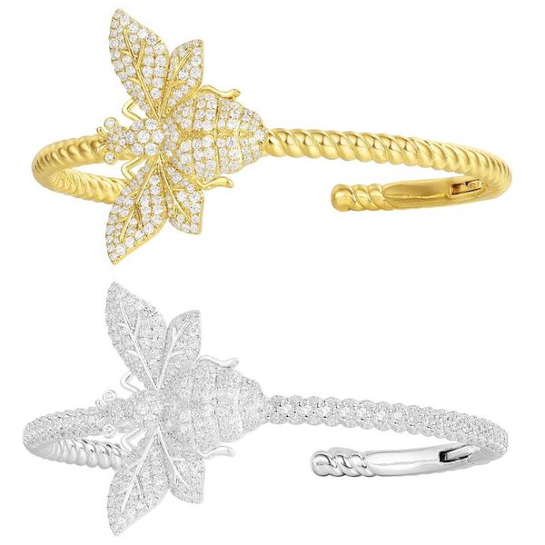 kakany fashion original 1: 1 copy shining zircon two color bee bracelet birthday gift women charm jewelry, Golden;silver
kakany fashion original 1: 1 copy shining zircon two color bee bracelet birthday gift women charm jewelry, Golden;silver