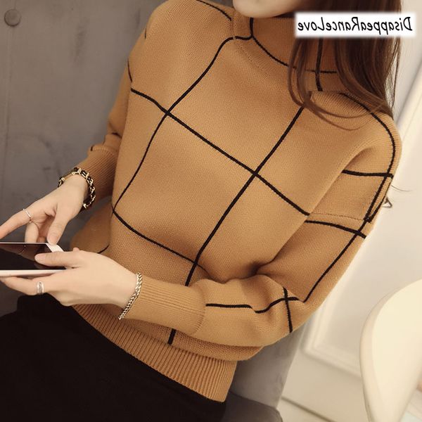 2019 disappearancelove winter turtleneck sweater thickening sweater pullover women female jumper, White;black
2019 disappearancelove winter turtleneck sweater thickening sweater pullover women female jumper, White;black