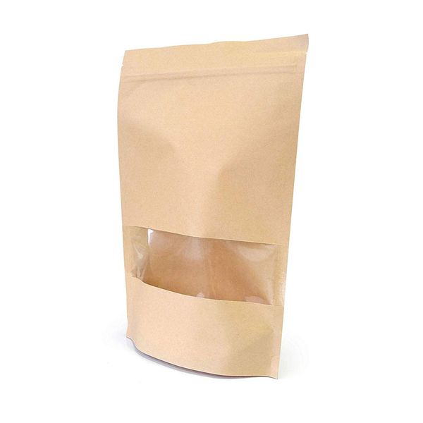 50pcs kraft zip lock stand up pouches food bags with notch and matte window (9x14cm) fda grade barrier bags for beans candy snack
50pcs kraft zip lock stand up pouches food bags with notch and matte window (9x14cm) fda grade barrier bags for beans candy snack