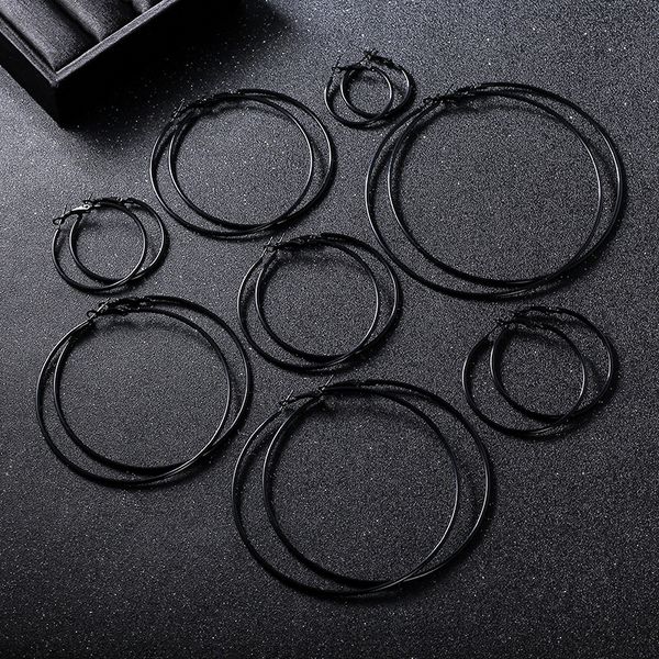 new creole earrings women 40mm 50mm 60mm 70mm black color large circle smooth hoop earings for women boucle d'oreille, Golden;silver
new creole earrings women 40mm 50mm 60mm 70mm black color large circle smooth hoop earings for women boucle d'oreille, Golden;silver