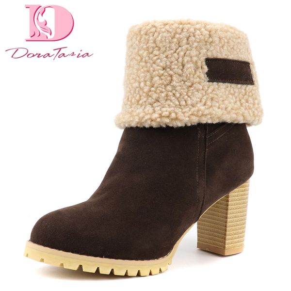 doratasia big size 43 winter snow boots warm add fur high heels western boots women ankle women shoes woman 2019, Black
doratasia big size 43 winter snow boots warm add fur high heels western boots women ankle women shoes woman 2019, Black