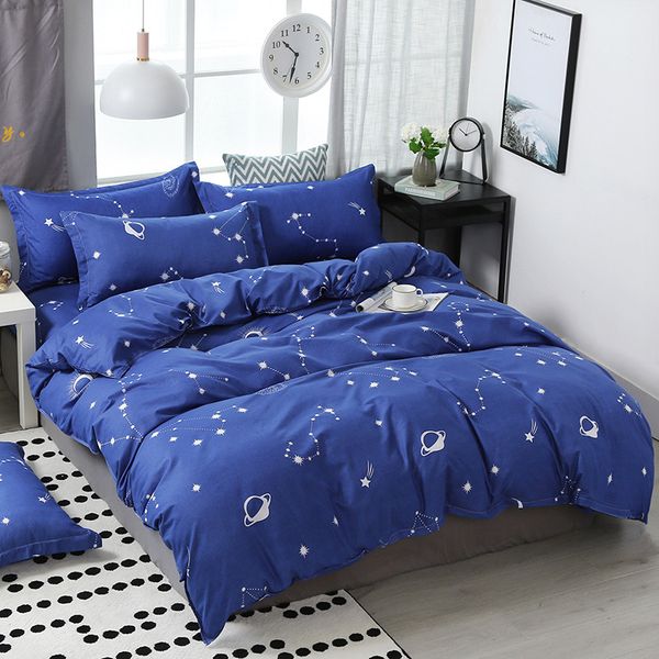 3/4pcs/set cotton blue kids comforter bedding sets space student dormitory bed linings duvet quilt cover sheet set home textile
3/4pcs/set cotton blue kids comforter bedding sets space student dormitory bed linings duvet quilt cover sheet set home textile