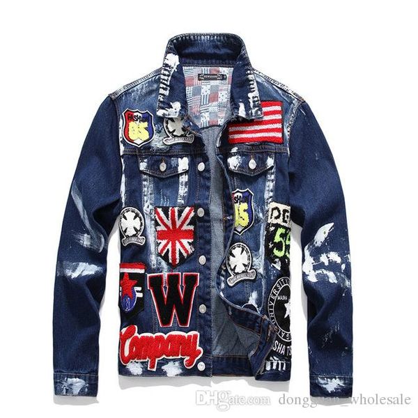 hi street men's fashion denim jacket uk flag embroidery painted denim jacket streetwear coat for male, Black;brown
hi street men's fashion denim jacket uk flag embroidery painted denim jacket streetwear coat for male, Black;brown