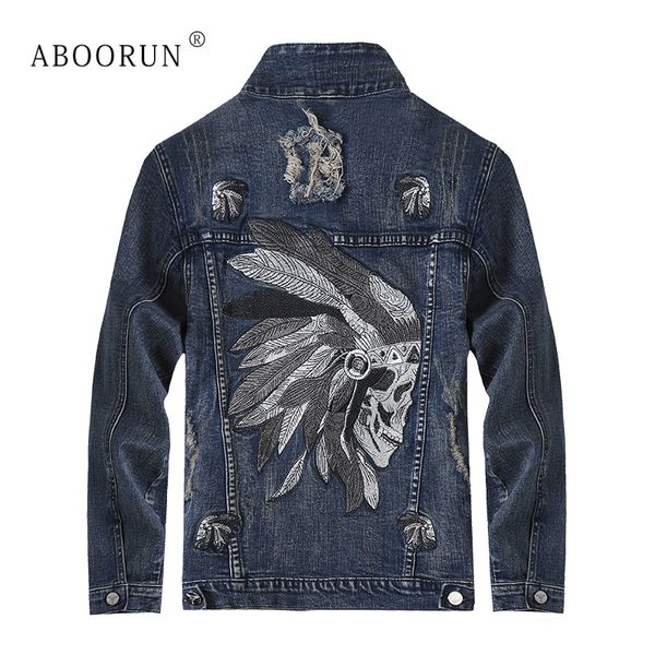 men's punk denim jackets indiana embroidery ripped denim jackets brand skinny cotton coat for male, Black;brown
men's punk denim jackets indiana embroidery ripped denim jackets brand skinny cotton coat for male, Black;brown