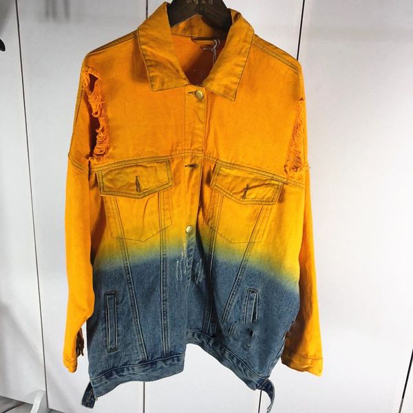 uk brand new 2019 spring /autum women large hole patchwork contrast color denim jacket streetwear female jeans coat, Black;brown
uk brand new 2019 spring /autum women large hole patchwork contrast color denim jacket streetwear female jeans coat, Black;brown
