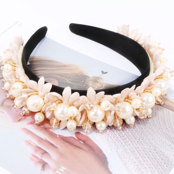 baroque style flower pearl headbands crystal beads embellishment wide hairbands women wedding party crown tiara hair accessories
baroque style flower pearl headbands crystal beads embellishment wide hairbands women wedding party crown tiara hair accessories