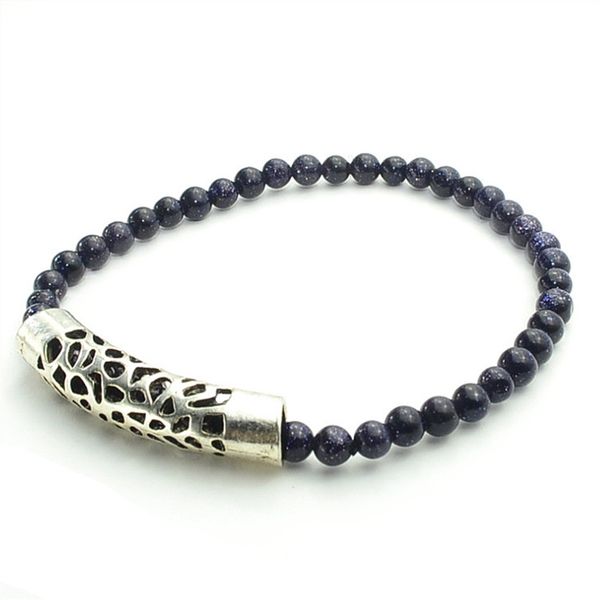 women handmade trendy fashion jewelry accessories hollow blue sand stone hollow alloy bead rope bracelet gift, Black
women handmade trendy fashion jewelry accessories hollow blue sand stone hollow alloy bead rope bracelet gift, Black