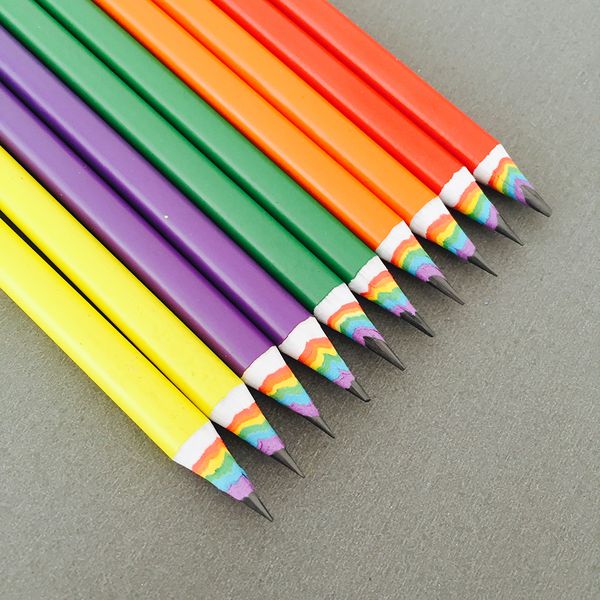 50pcs new colorful rainbow pencil drawing pencil for school office creative stationery paper pencils kids gift set wholesale
50pcs new colorful rainbow pencil drawing pencil for school office creative stationery paper pencils kids gift set wholesale