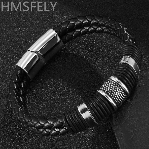 hmsfely double layer genuine leather men bracelet 316l stainless steel dot beads bracelets bangles for men magnetic bracelet, White
hmsfely double layer genuine leather men bracelet 316l stainless steel dot beads bracelets bangles for men magnetic bracelet, White