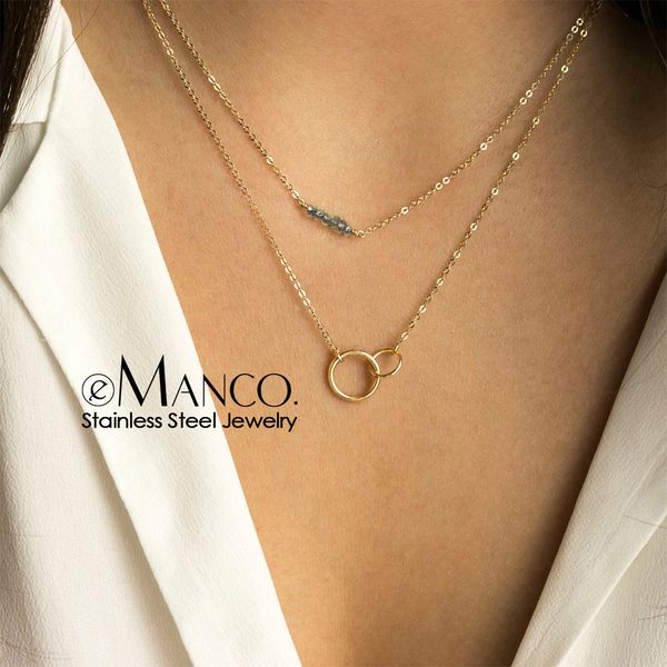 e-manco dainty crystal pendant choker necklace women simple stainless steel necklace for women fashion jewelry, Silver
e-manco dainty crystal pendant choker necklace women simple stainless steel necklace for women fashion jewelry, Silver