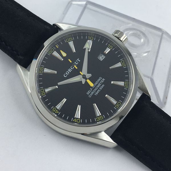 corgeut 41mm men's watch black dial silver marks sapphire glass 5atm water resistance 21 jewels miyota821a automatic watch, Slivery;brown
corgeut 41mm men's watch black dial silver marks sapphire glass 5atm water resistance 21 jewels miyota821a automatic watch, Slivery;brown