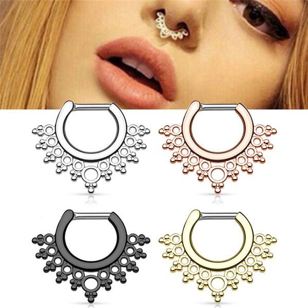 1pc black color real&fake piercing septum clicker flower petals with cz gem nose rings nipple piercing body jewelry, Slivery;golden
1pc black color real&fake piercing septum clicker flower petals with cz gem nose rings nipple piercing body jewelry, Slivery;golden