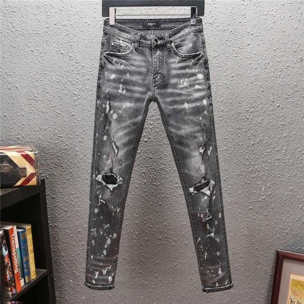 2020 new fashion men jeans cool mens distressed ripped jeans fashion designer straight motorcycle luxury fashion purple brand jeans, Blue
2020 new fashion men jeans cool mens distressed ripped jeans fashion designer straight motorcycle luxury fashion purple brand jeans, Blue