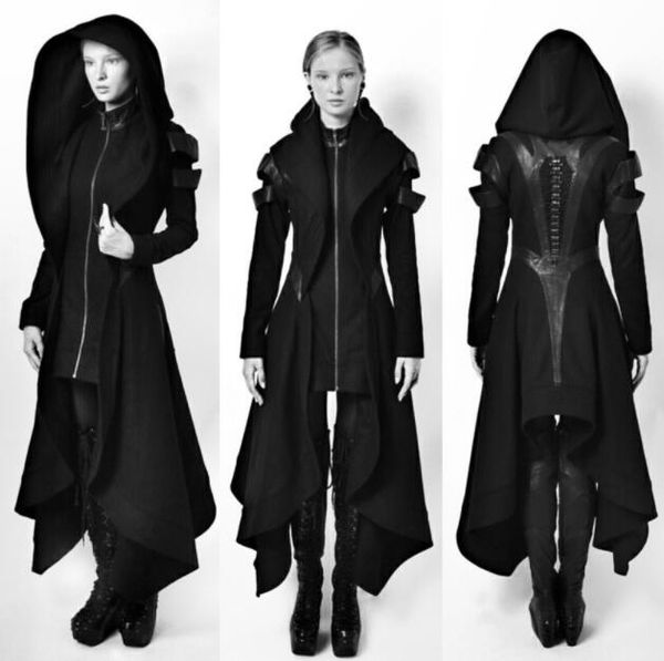 medieval vintage long overcoats windbreakers slim hooded coats plus size womens black zipper design coats skirt outerwear
medieval vintage long overcoats windbreakers slim hooded coats plus size womens black zipper design coats skirt outerwear