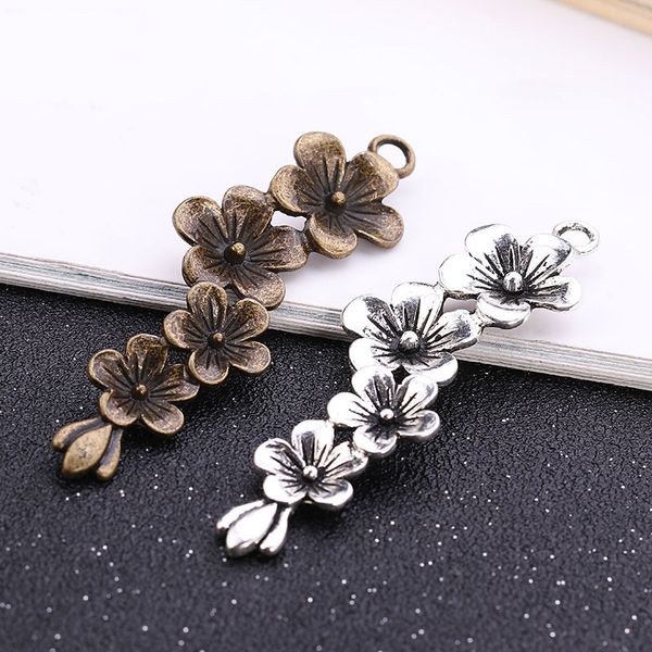 80pcs/bag ancient silver bronze 57*18mm flower branch charms pendants fashion designer jewelry fit making necklace bracelet accessories gift, Bronze;silver
80pcs/bag ancient silver bronze 57*18mm flower branch charms pendants fashion designer jewelry fit making necklace bracelet accessories gift, Bronze;silver
