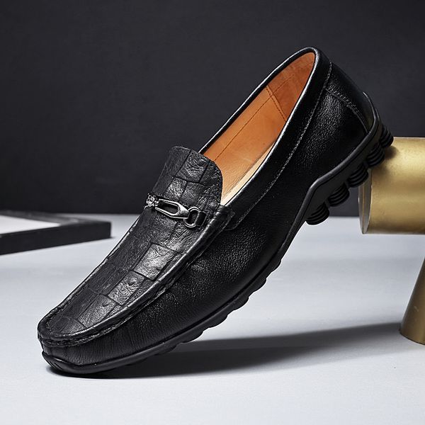 fashion spring autumn shoes outdoor casual men genuine leather shoes lace up driving moccasins men soft breathable sneakers, Black
fashion spring autumn shoes outdoor casual men genuine leather shoes lace up driving moccasins men soft breathable sneakers, Black