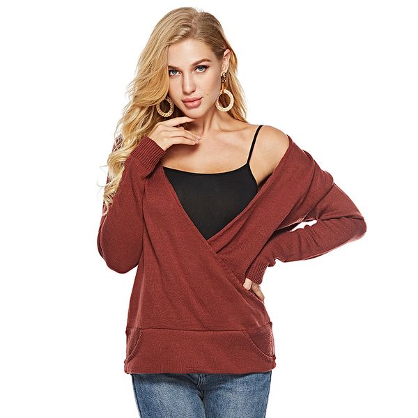 women's sweaters the 2021 v-neck sweater euramerican fashion clothing long sleeve turtleneck, White;black
women's sweaters the 2021 v-neck sweater euramerican fashion clothing long sleeve turtleneck, White;black