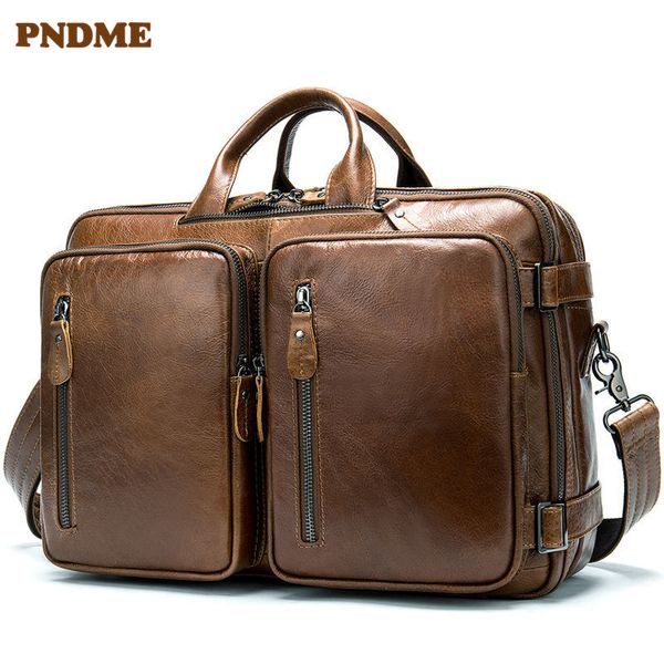 pndme vintage genuine leather business men's briefcase multi function large travel shoulder messenger bags
pndme vintage genuine leather business men's briefcase multi function large travel shoulder messenger bags
