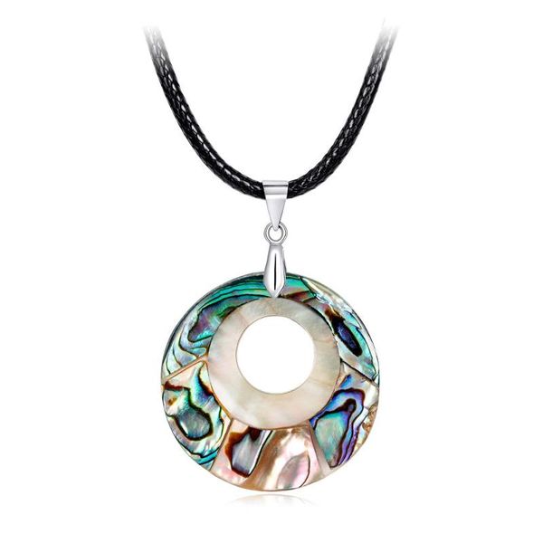 round shaped colorful natural abalone shell pendant necklace sweater chain ethnic rope chain necklace, Silver
round shaped colorful natural abalone shell pendant necklace sweater chain ethnic rope chain necklace, Silver