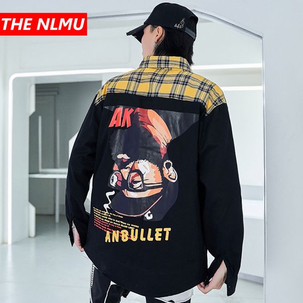 harajuku hip hop plaid shirts men long sleeve creative print shirt coats men women street style shirt streetwear wg593, White;black
harajuku hip hop plaid shirts men long sleeve creative print shirt coats men women street style shirt streetwear wg593, White;black